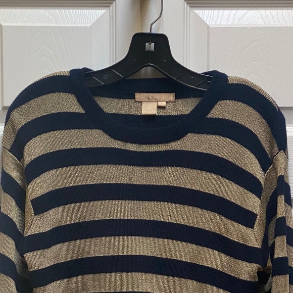 Blue and Gold Stripe Sweater. - Picture 5 of 5